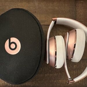 Beats by Dre Rose Gold and White Headphones